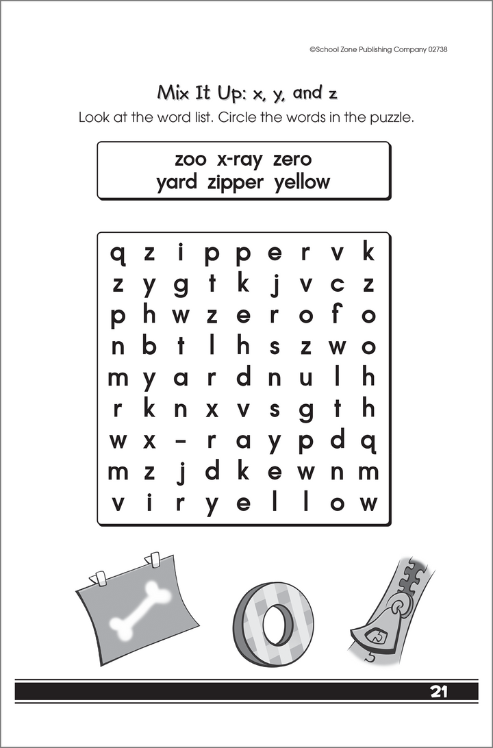 Little learners will expand vocabulary with My First Word Searches Little Busy Book.