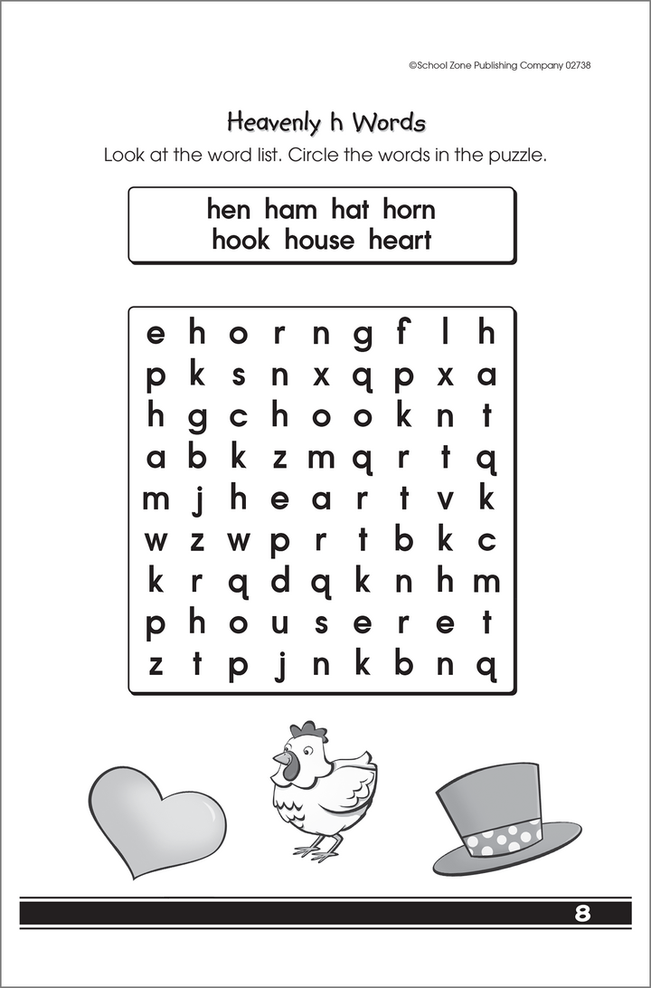 My First Word Searches Little Busy Book also gives practice in beginning letter sounds.
