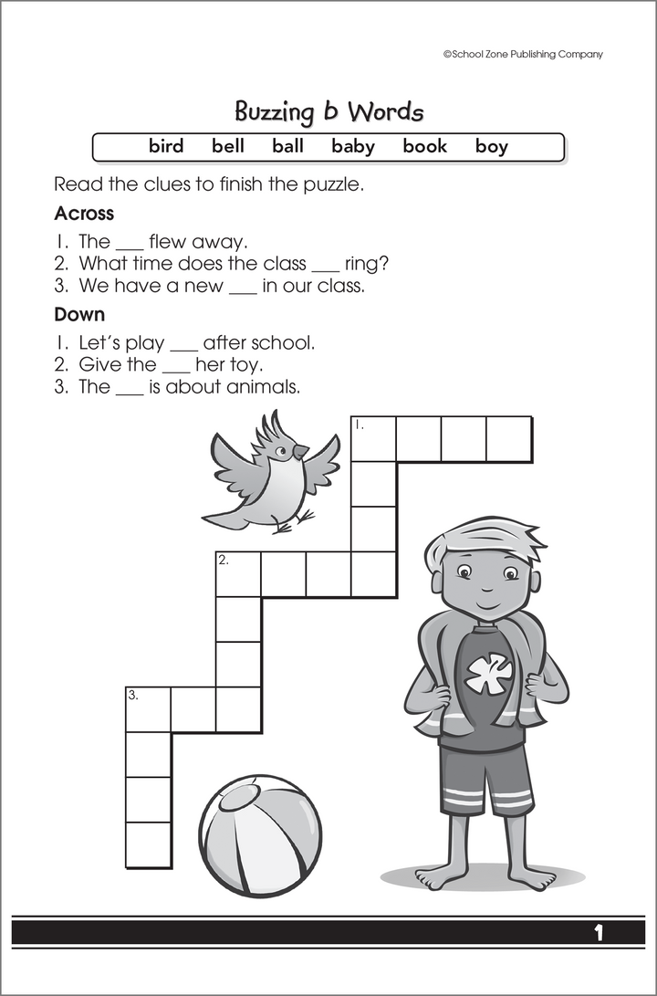 My First Crosswords Little Busy Book will help expand vocabulary and critical thinking!