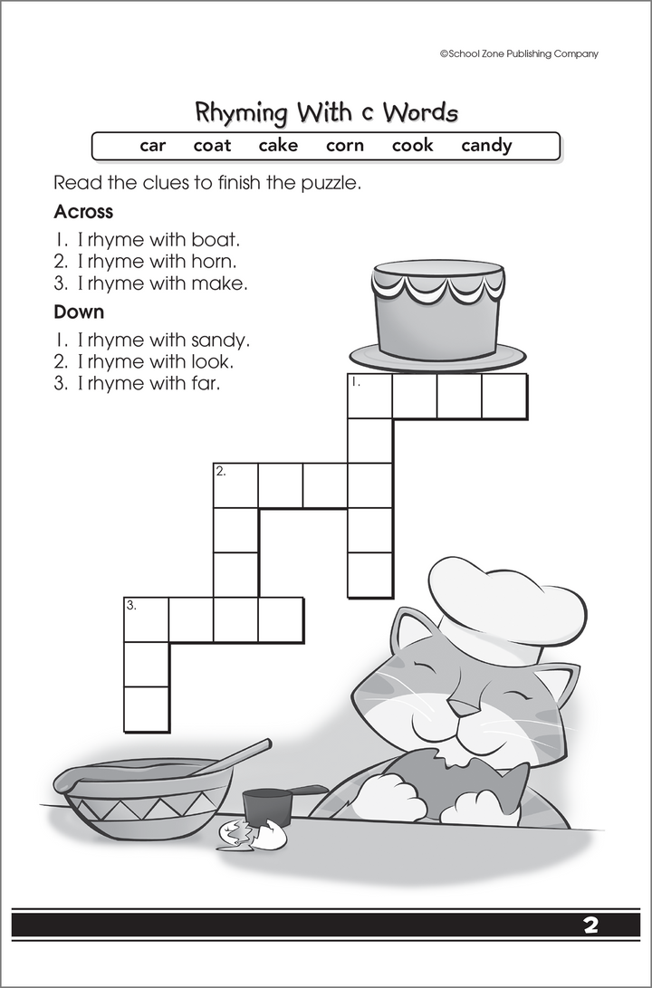 Little ones will practice rhymes and beginning sounds with My First Crosswords Little Busy Book.