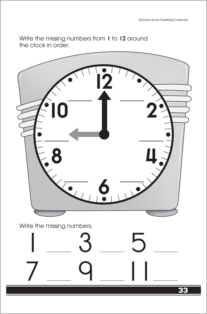 Get Ready For Math! Little Get Ready! Book also helps with telling time.