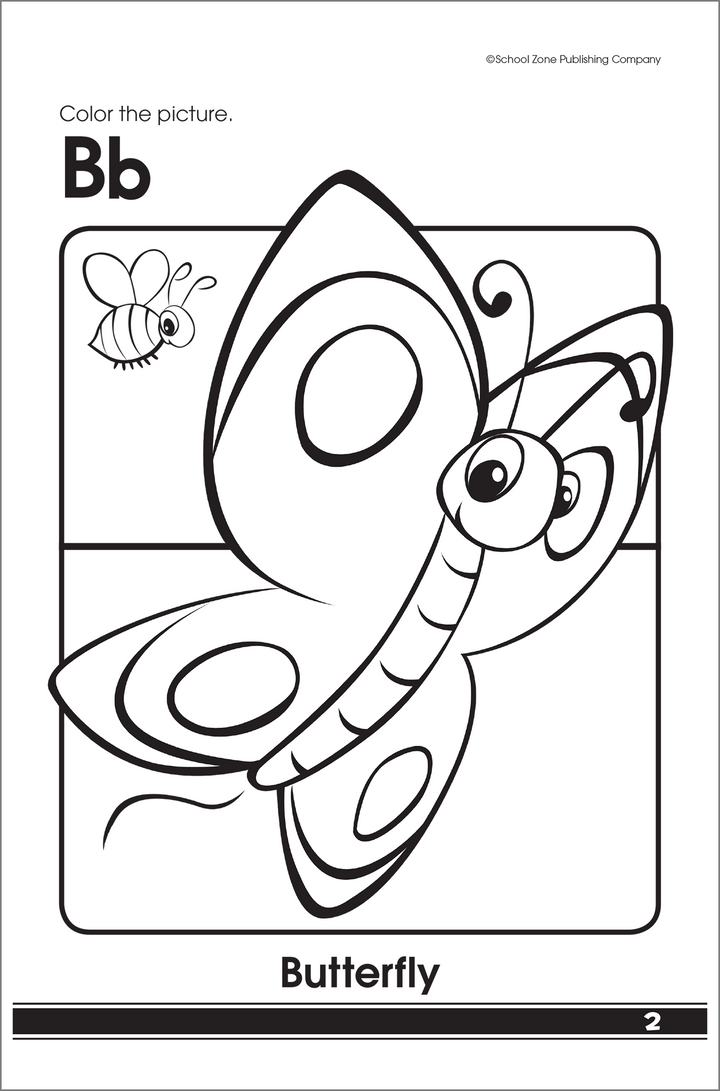 Easy directions will lead to artful learning in My First ABC Animals Coloring Book Little Busy Book.
