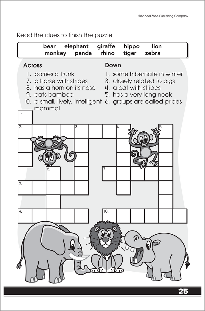 Crosswords are just one activity in My First Codes & Puzzles Little Busy Book.
