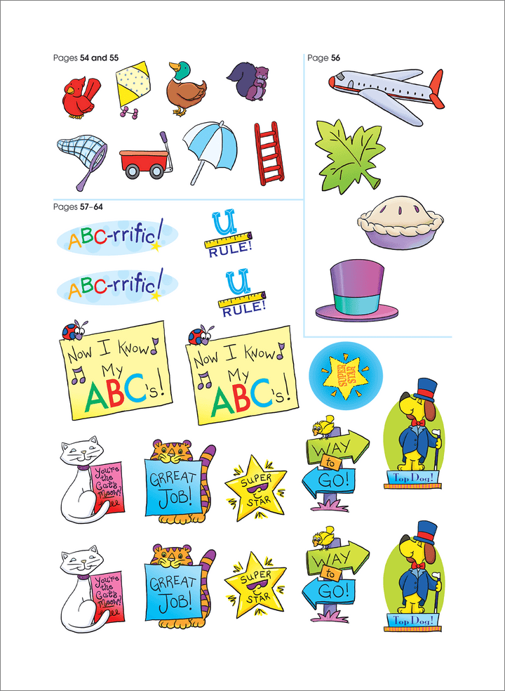 Alphabet Sticker Workbook contains more than 250 unique stickers! Talk about fun!