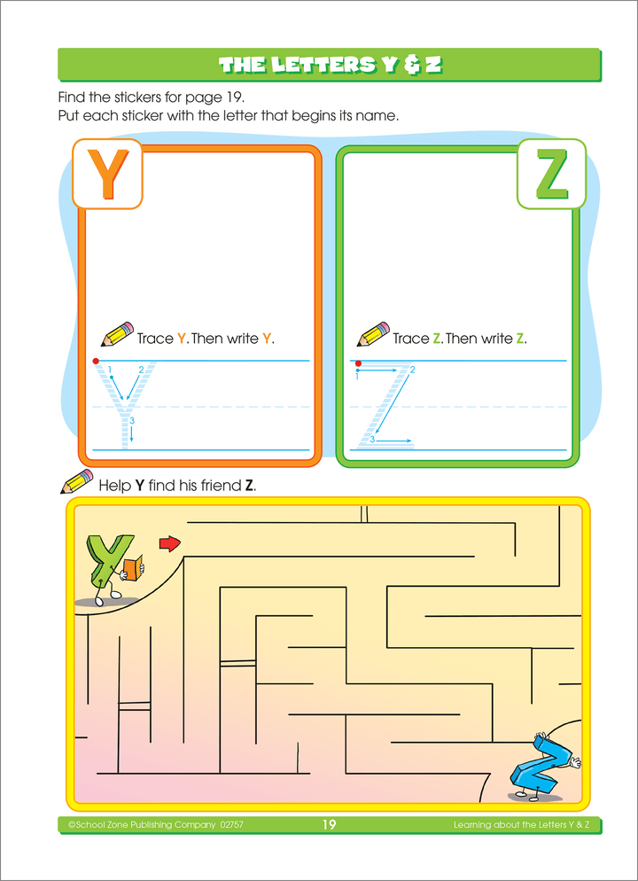 Many pages in Preschool Stickers Workbook give kids a chance to put their creativity to work.