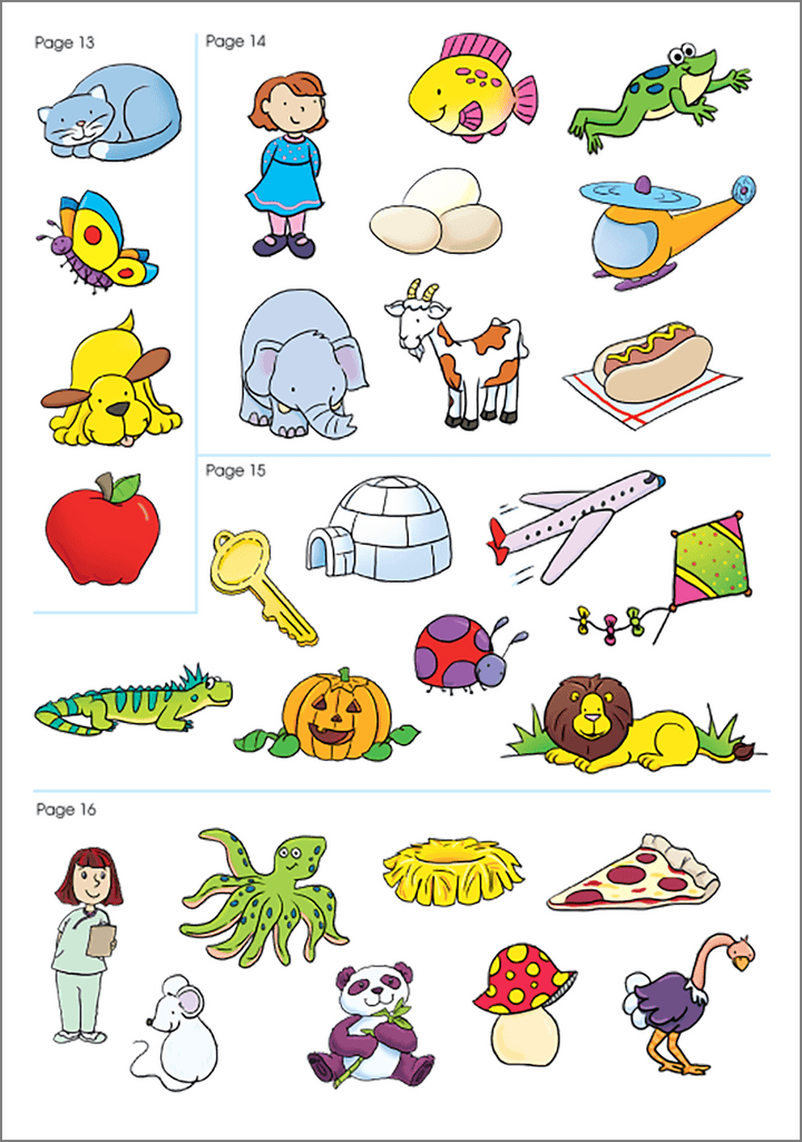 Preschool Stickers Workbook contains over 300 unique stickers! Talk about fun!