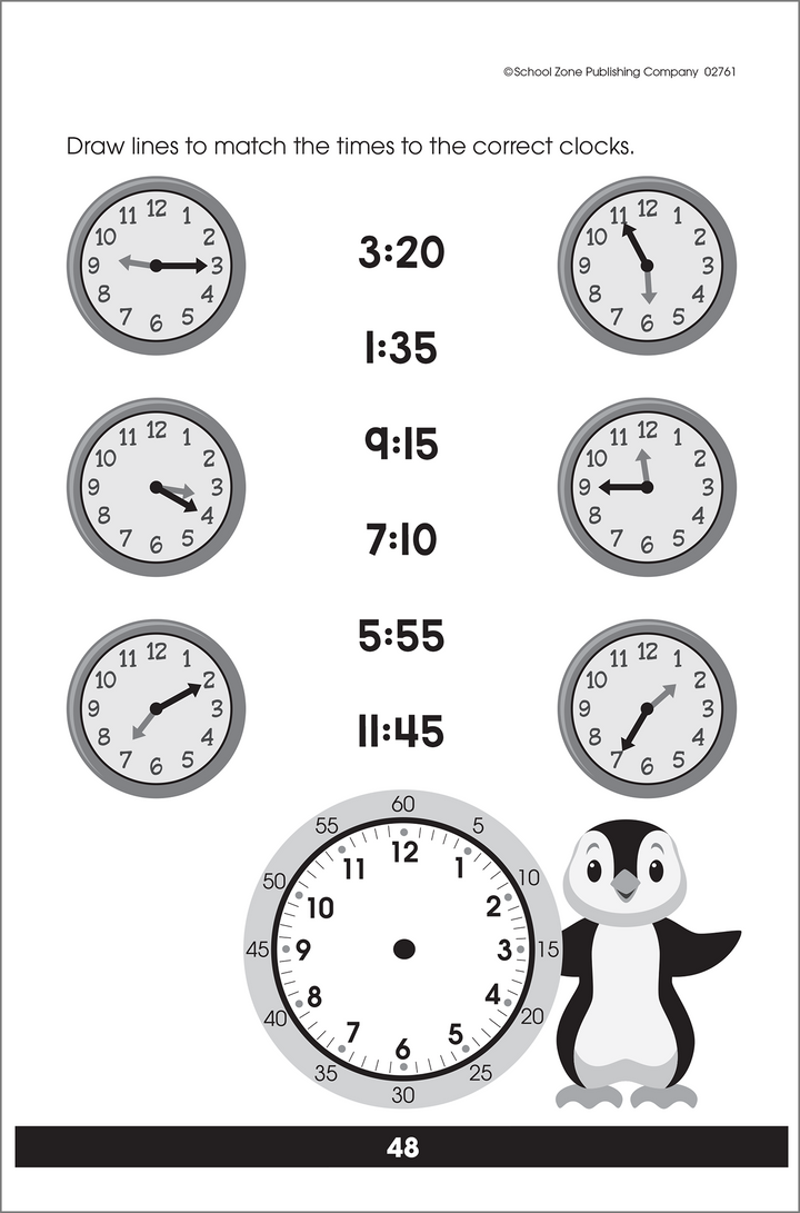 This Tell Time Little Get Ready! Book uses multiple approaches to learning.