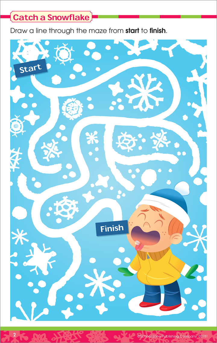 Kids sharpen skills important for writing as they navigate this Jolly Mazes Little Busy Book. 