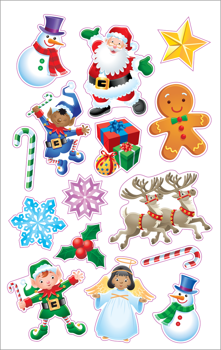 Jolly Mazes Little Busy Book includes cute holiday-themed stickers.
