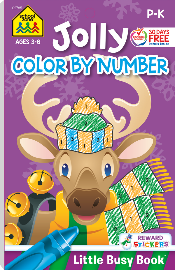 With Jolly Color By Number Little Busy Book kids learn as they also make art. 