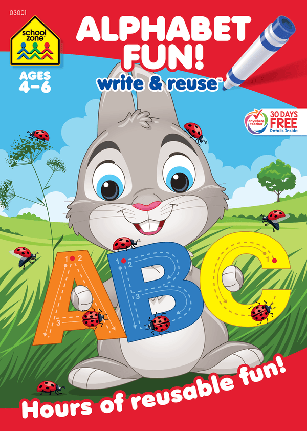 Alphabet Fun! Write & Reuse Workbook offers great value and makes learning the alphabet lots of fun.