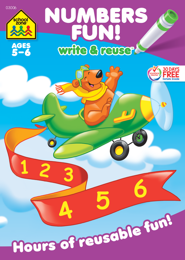 Numbers Fun! Write & Reuse Workbook offers great learning and big value!