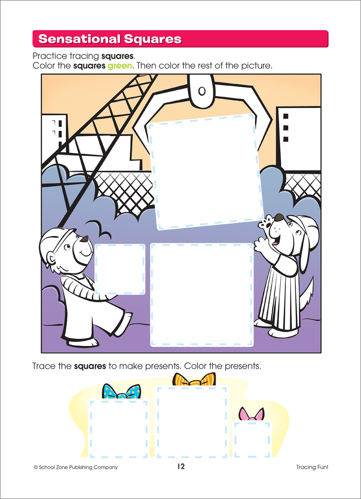 Little ones sharpen fine motor skills and eye-hand coordination with Tracing Fun! Write & Reuse Workbook.