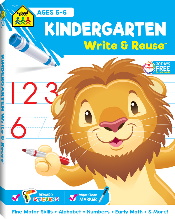 Kindergarten Write & Reuse Workbook will make it fun and easy to practice essential skills.