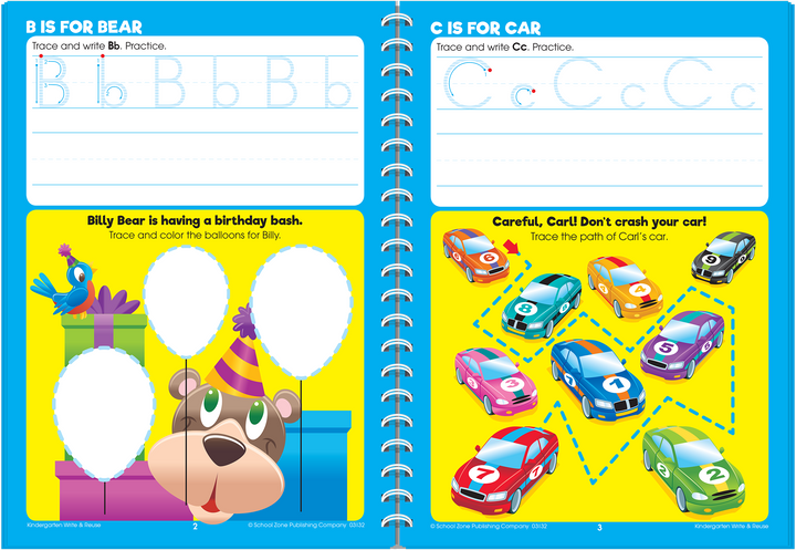 Kindergarten Write & Reuse Workbook will give little hands lots of tracing and writing practice.