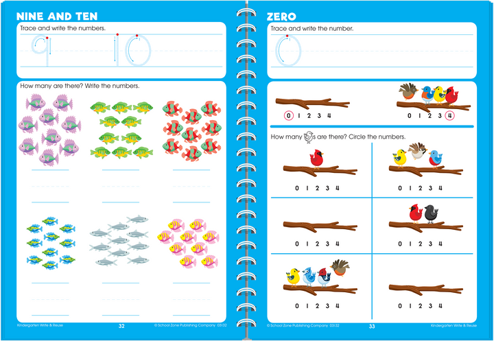 Kindergarten Write & Reuse Workbook will help lock in counting and writing numbers.