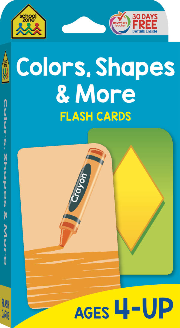 Colors, Shapes & More Flash Cards Teach and Reinforce Basic Skills.