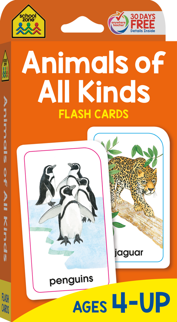 Animals of All Kinds Flash Cards will delight kids.