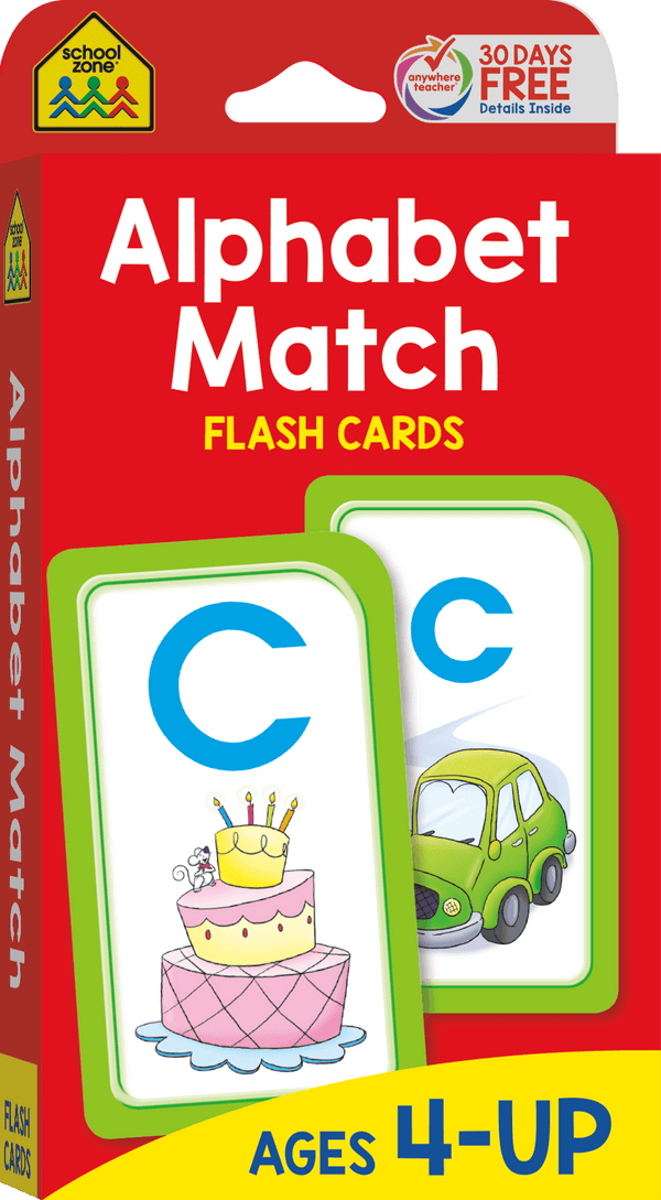 Practice ABCs with letter and picture Alphabet Match Flash Cards.