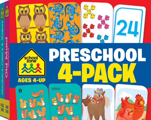 Get your preschooler ready for success with our Preschool Flash Card 4-Pack.