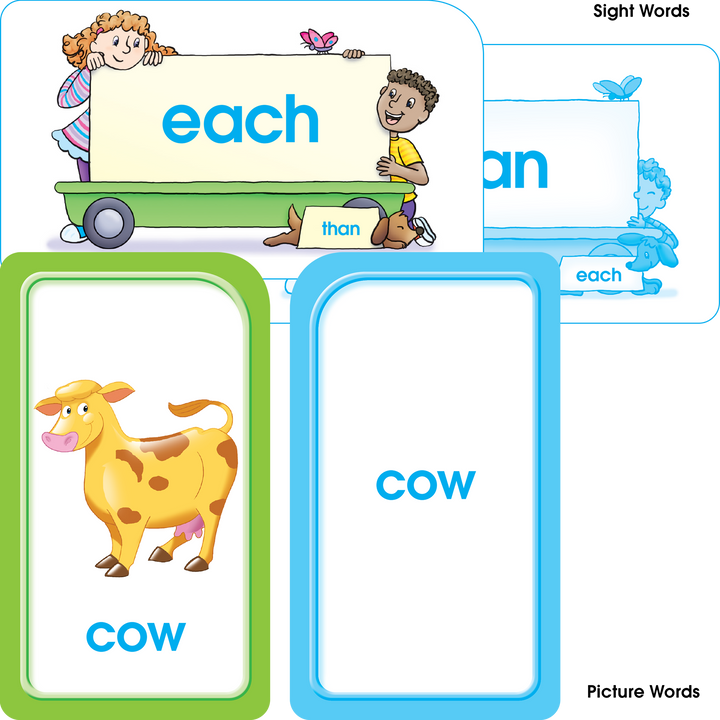 The whimsical illustrations on School Zone's Reading Flash Card 4-Pack will keep kids focused.