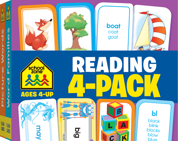 Kids will enjoy learning to read with our Reading Flash Card 4-Pack.