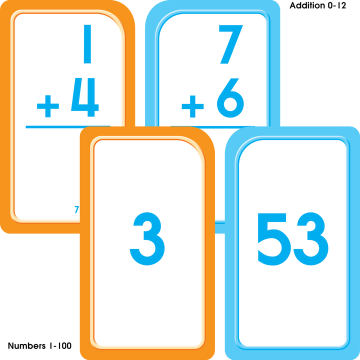 Teach your kids beginning math with the Math 1-2 Flash Card 4-Pack.
