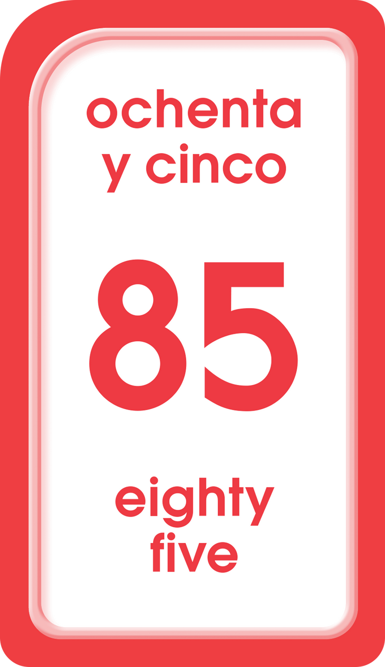 numbers in spanish and english