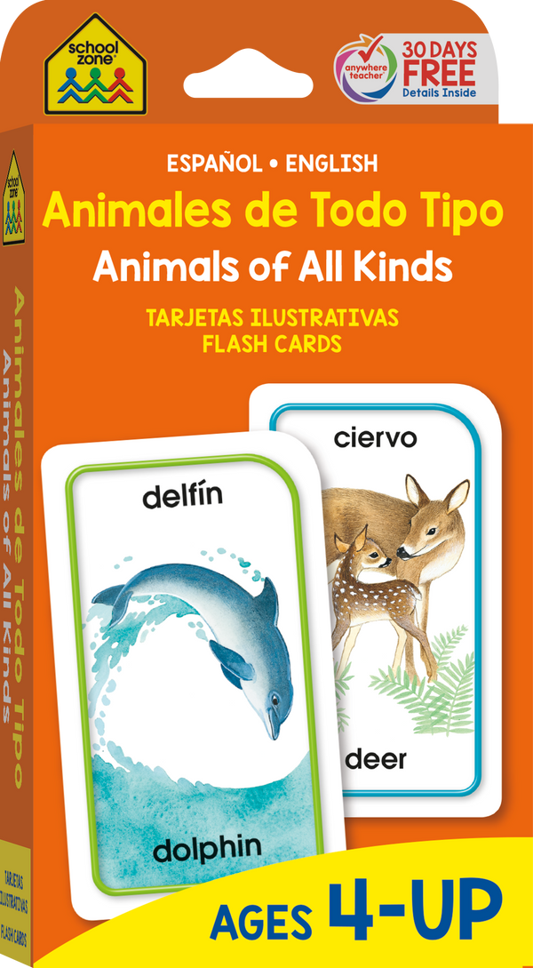 Bilingual Animals of All Kinds Flash Cards make great tools for the ESL classroom!