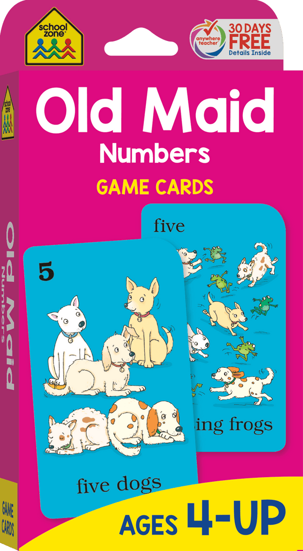 Learn numbers with Old Maid Numbers Game Cards.
