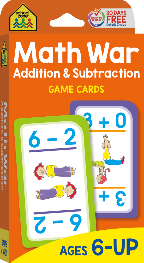 Math War: Addition & Subtraction Game Cards make learning playful.