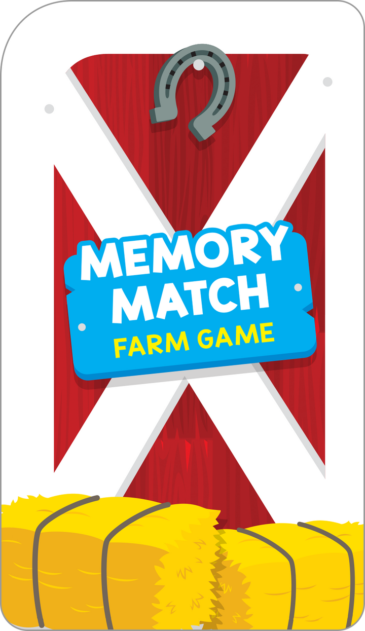 Sharpen concentration and memory with this Memory Match Farm Card Game.