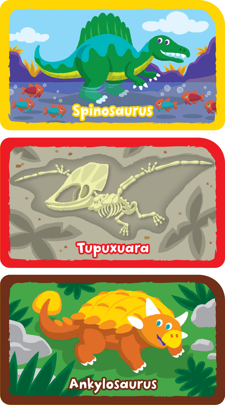 Dino Dig Card game will help prepare kids for reading and writing and sparks interest in science!