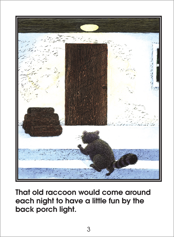 Learn about a fat, old raccoon who jumps to the moon in Raccoon on the Moon - A Level 3 Start to Read! Book.