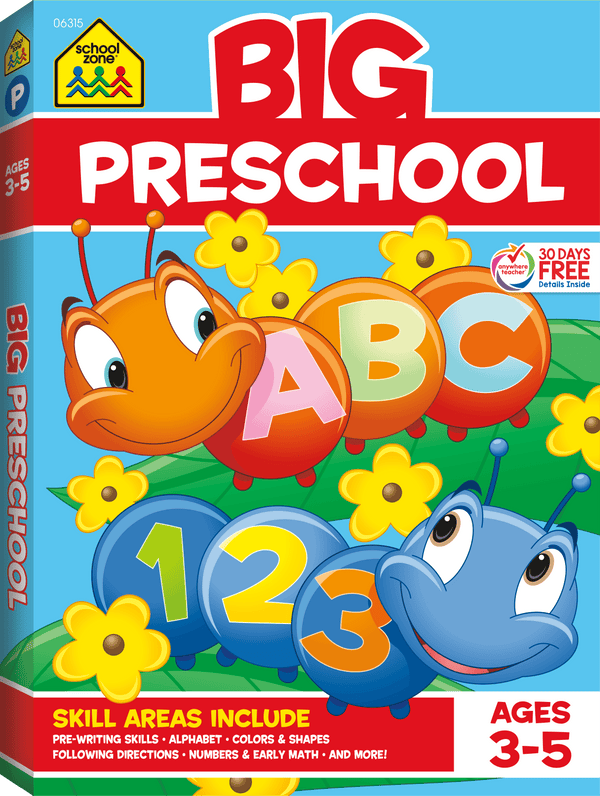 Big Preschool Workbook provides a well-rounded variety of activities for your child.