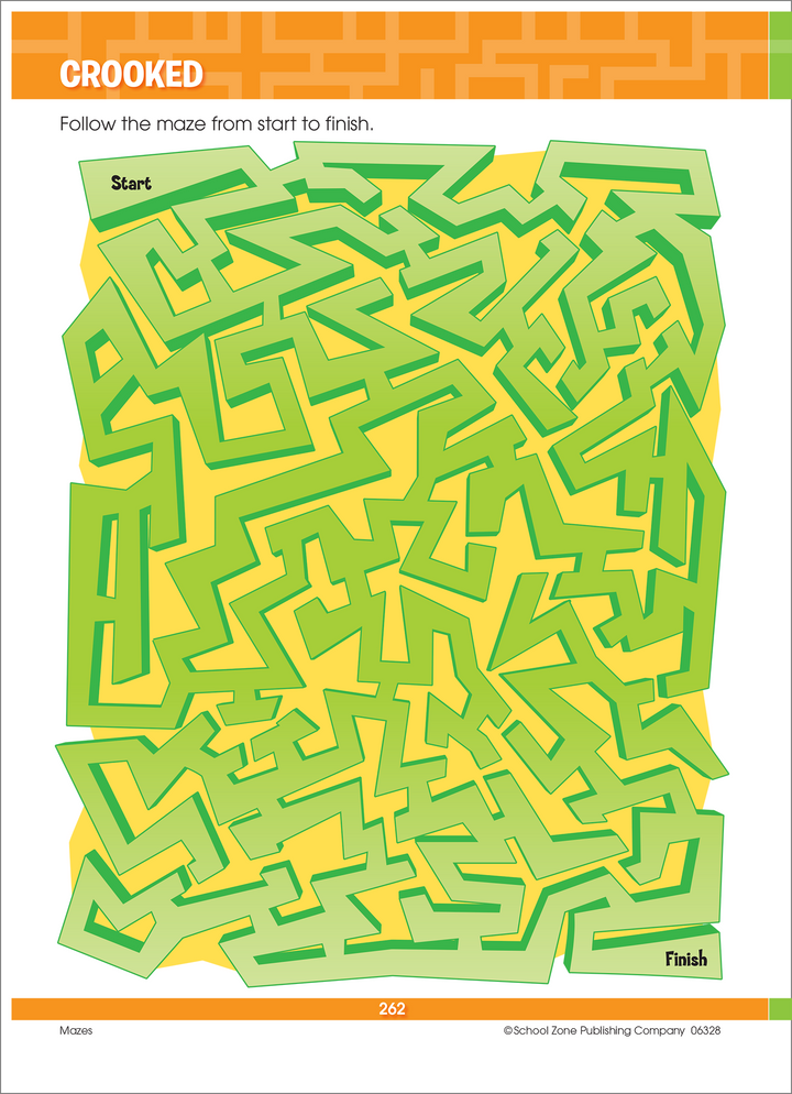 Capture kids' attention with this Big Mazes & More Workbook.