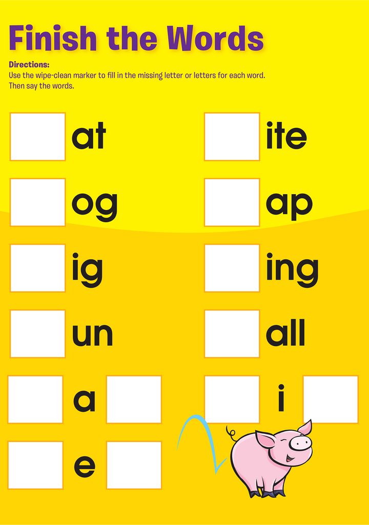 First Grade Write & Reuse Fold-Out Fun! Big Workbook allows easy try-it-again (and again and again!) practice.