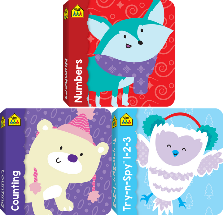 The adorable illustrations in this trio of Early Math Mini Board Books--Numbers, Counting, and Try-n-Spy 1-2-3--will captivate toddlers and preschoolers.