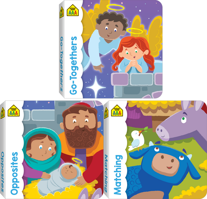 Toddlers and preschoolers will adore these Bible-Themed Readiness Mini Board Books: Go-Togethers, Opposites, and Matching!