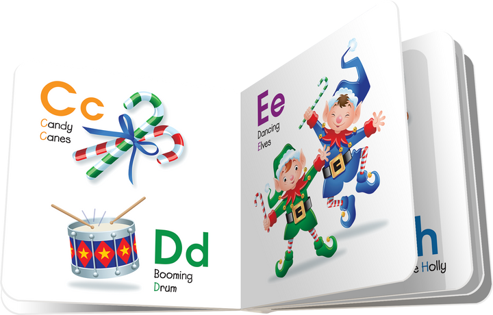 With elves, candy canes, and more Christmas ABCs will build vocabulary.