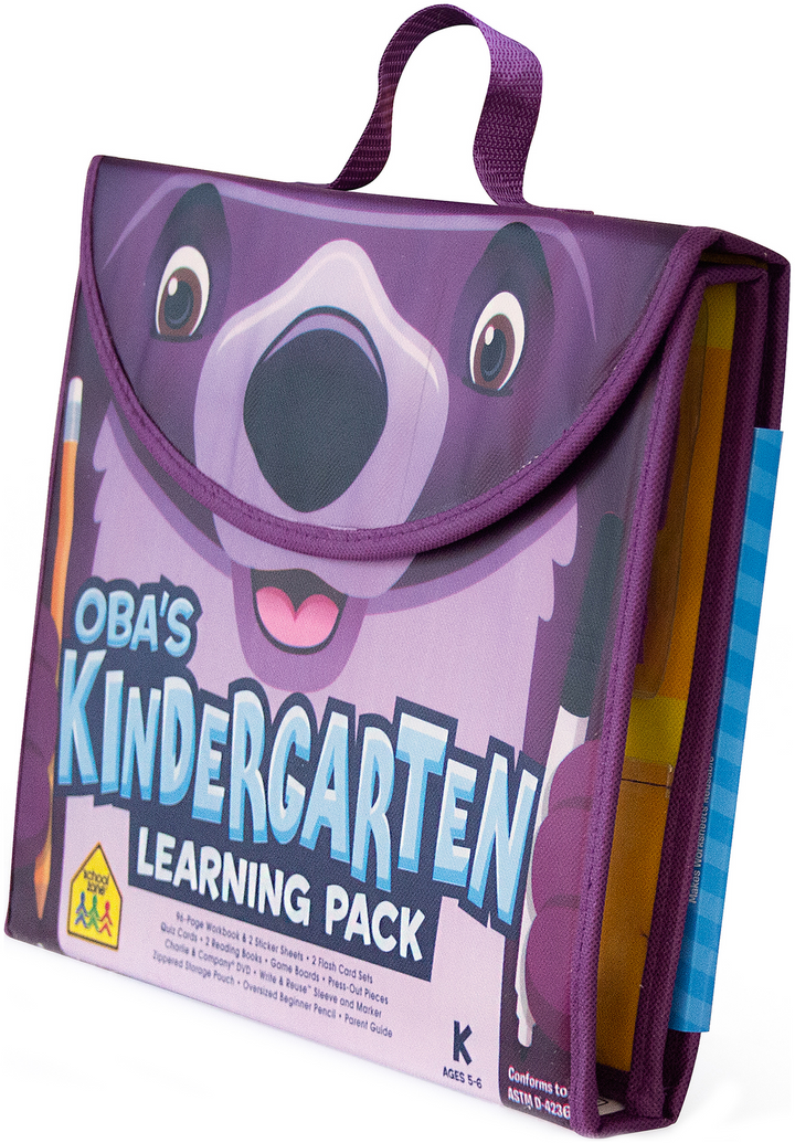  side view of Oba's Kindergarten Learning Pack shows thickness of folded case and play area