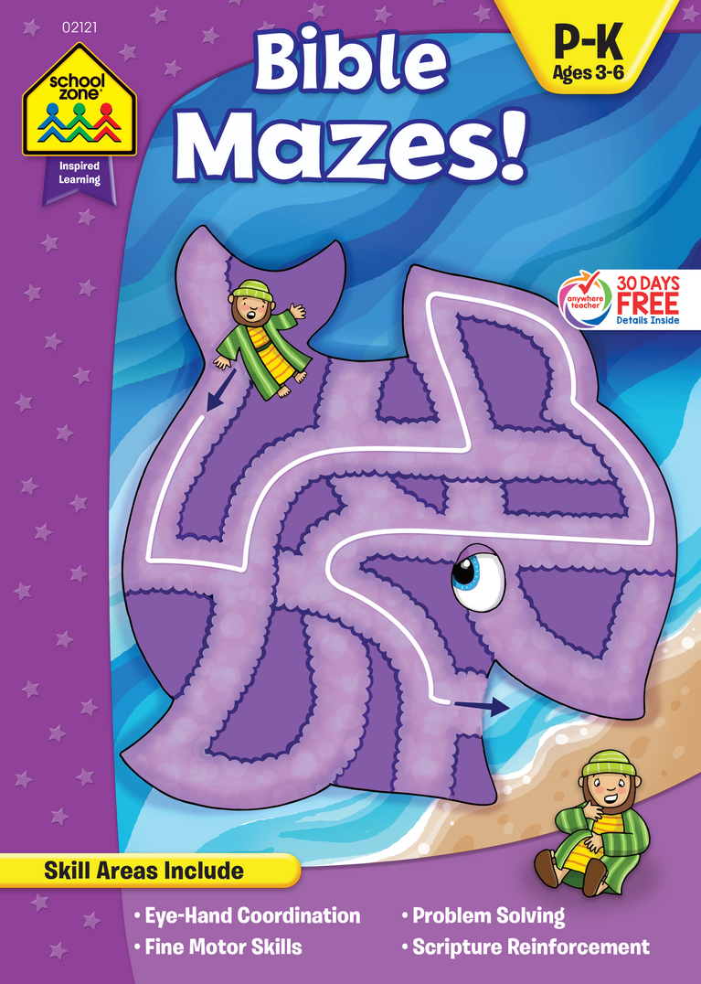 Bible Mazes! Grades PK Workbook School Zone Publishing Company