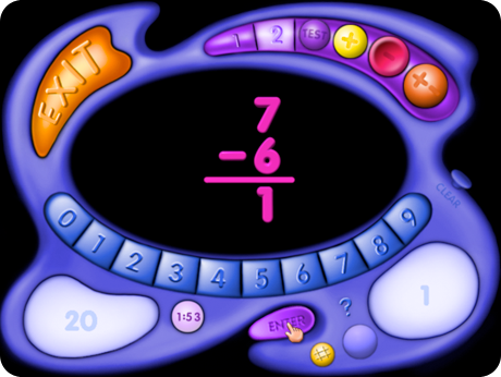 Math becomes more fun with Addition & Subtraction Flash Action Software (Windows Download).
