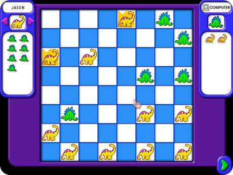 Take a little recess with a game of checkers in Math 3 On-Track Software (Windows Download)