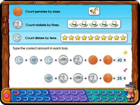 Time, Money & Fractions 1-2 On-Track Software (Windows Download) helps kids learn and practice essential skills.