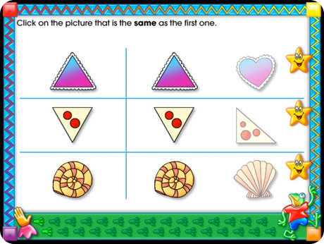 Develop your child's classifying skills with Same or Different On-Track Software (Windows Download).