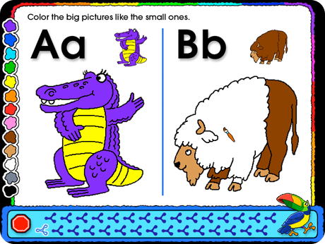 Teach your child the ABC's using pictures with On-Track Alphabet Software.