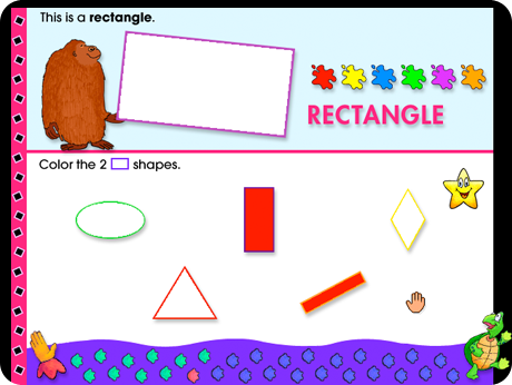 Shapes On-Track Software (Windows Download) helps little ones learn to follow directions, too.