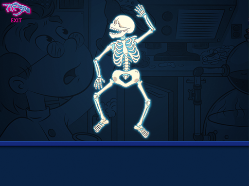 Kindergartners produce a dancing skeleton with Napoleon Bone Apart (Windows Download).