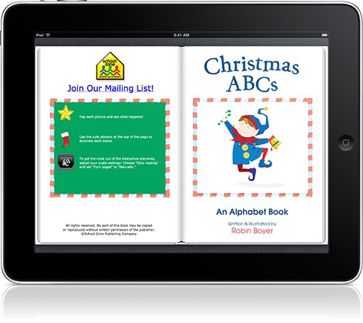 Christmas ABCs Interactive Read-along (iOS eBook) makes learning ABCs a festive adventure!